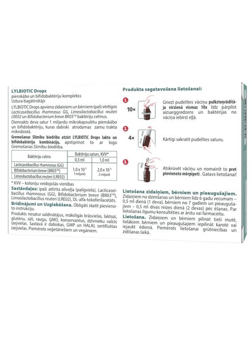 LYL BIOTIC Drops (20 devas) pilieni, 10 ml - 2