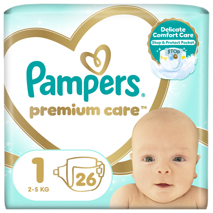 PAMPERS Premium Care 2-5 kg autiņbiksītes, 26 gab. - 1