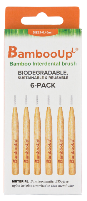 BAMBOO UP 0.40 mm zobstarpu birstīte, 6 gab. - 1