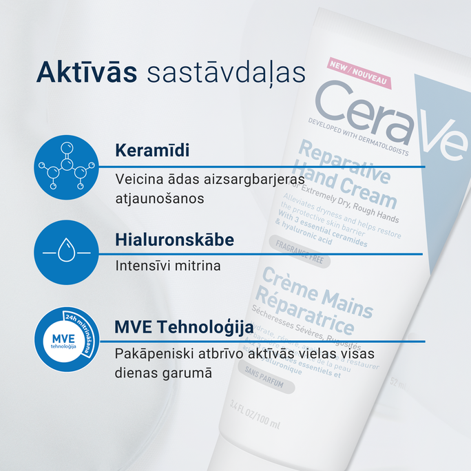 CERAVE Reparative With Ceramides roku krēms, 100 ml - 5