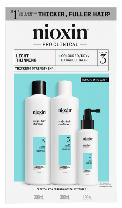 NIOXIN Hair Care System 3 Kit for Colored Hair with Light Thinning komplekts, 1 gab. - 1