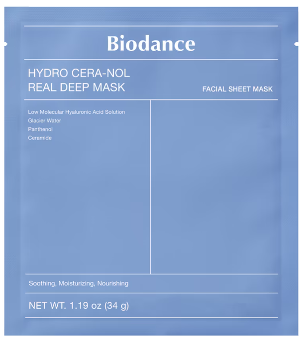 BIODANCE Hydro Cera-Nol Real Deep Hidrogela auduma sejas maska, 1 gab. - 1