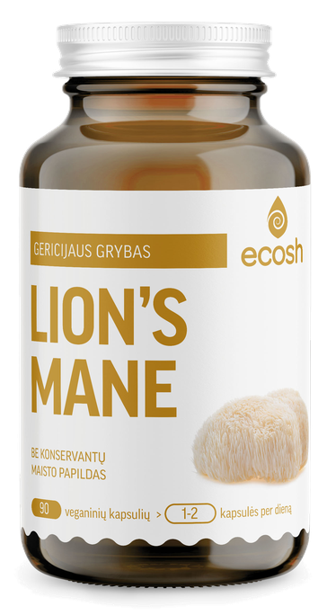 ECOSH Lion's Mane kapsulės, 90 vnt. - 1