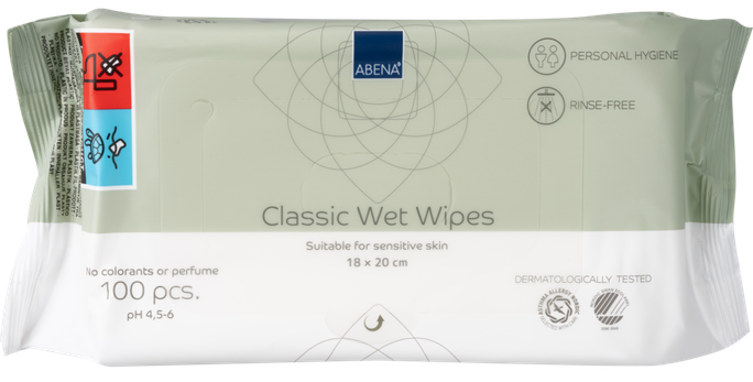 ABENA Classic Wet (18x20 cm) mitrās salvetes, 100 gab. - 1