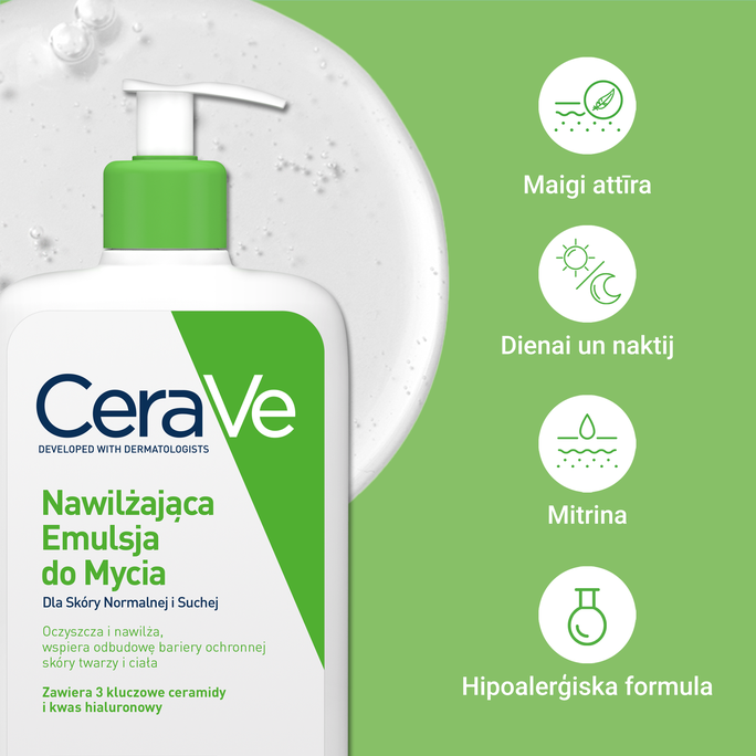CERAVE Hydrating (refill) attīrošs līdzeklis, 473 ml - 3