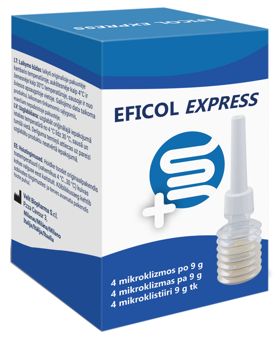 EFICOL EXPRESS 9g mikroklizma, 4 gab. - 1