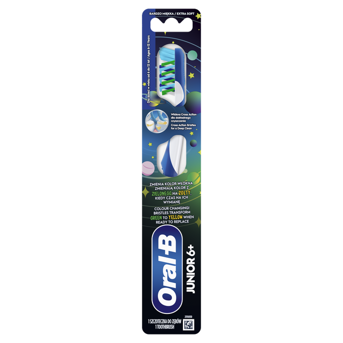 ORAL-B Junior 6-12y, Extra soft zobu birste, 1 gab. - 1