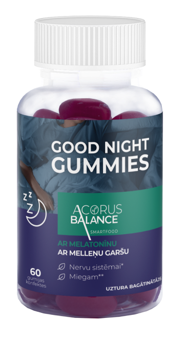 ACORUS BALANCE Good Night Gummies Ar Melatonīnu 2,5g košļājamās pastilas, 50 gab. - 1