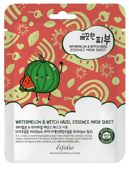 ESFOLIO Pure Skin Watermelon Essence auduma sejas maska, 1 gab. - 1