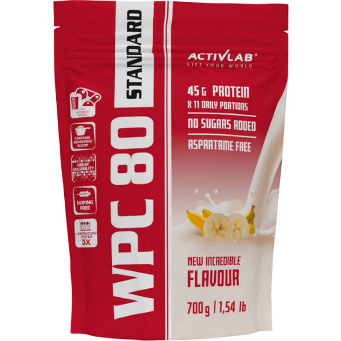 ACTIVLAB WPC 80 Standart Banana pulveris, 700 g - 1