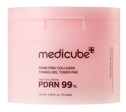 MEDICUBE PDRN Pink Collagen Toning Gel Toner diski sejai, 120 ml - 1