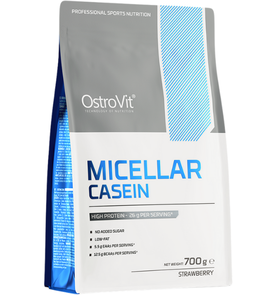 OSTROVIT Micellar Casein Strawberry pulveris, 700 g - 1