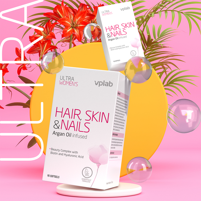 VPLAB Ultra Women's Hair, Skin & Nails mīkstās kapsulas, 90 gab. - 5