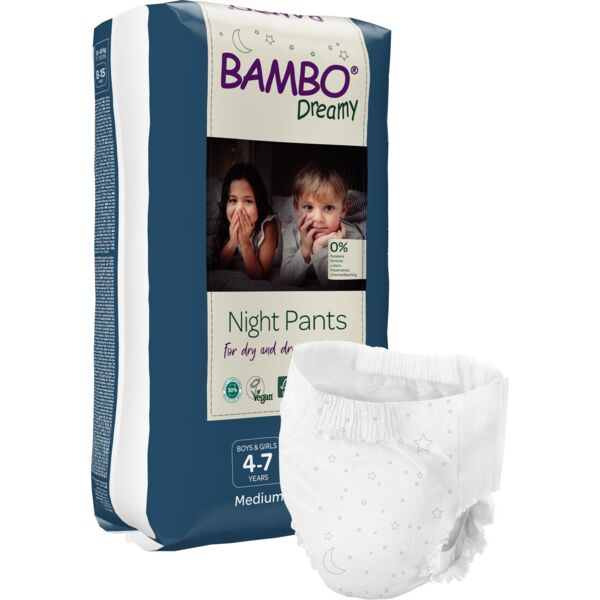 BAMBO Nature Dreamy Night Pants, 4-7 gadi, 15-35 kg biksītes, 10 gab. - 2