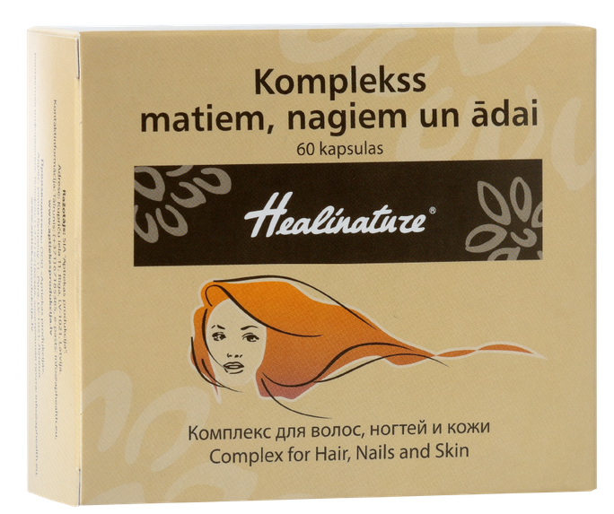 HEALINATURE Komplekss Ā.M.N (ādai, matiem un nagiem) kapsulas, 60 gab. - 1