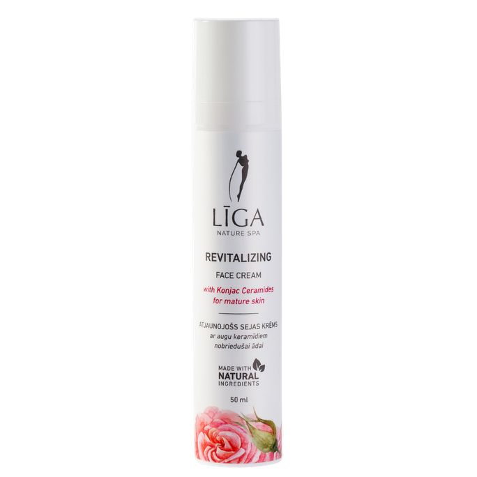 LĪGA Revitalizing, Su Augaliniais Keramidais veido kremas, 50 ml - 1