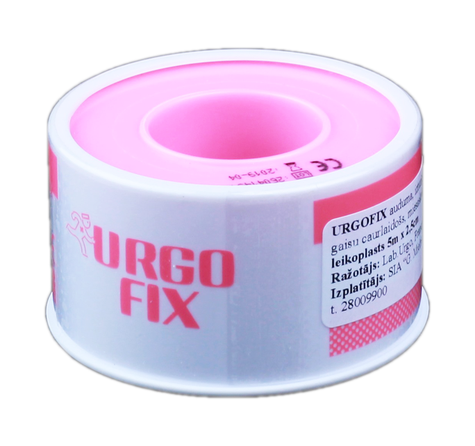 URGO Fix 5 m x 2,5 cm leikoplasts rullī, 1 gab. - 1