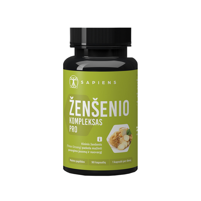SAPIENS Ginseng Complex PRO kapsulės, 90 vnt. - 1