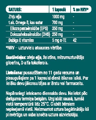 ELITE Omega-3 Tg Fish Oil kapsulas, 90 gab. - 2