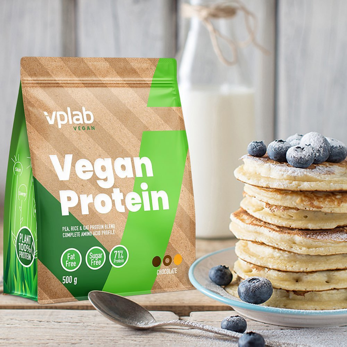 VPLAB Vegan Protein Chocolate pulveris, 500 g - 3