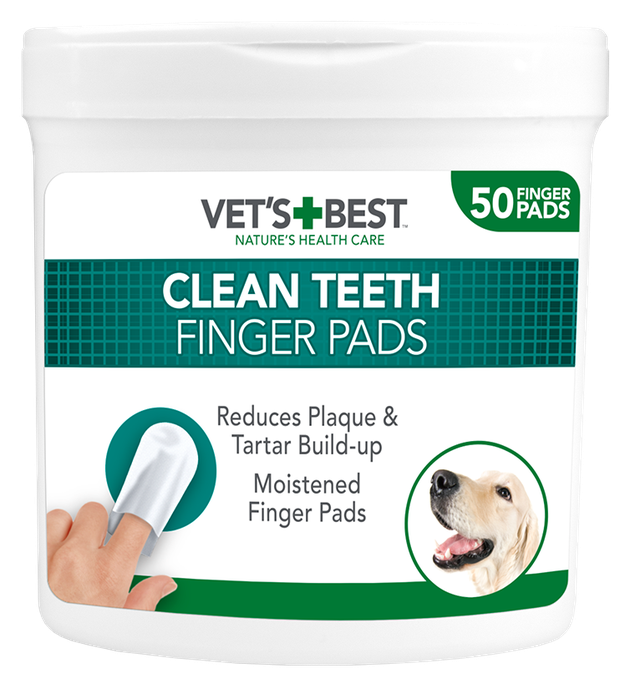 VET'S+BEST Clean Teeth Finger uzpirksteņi zobu tīrīšanai, 50 gab. - 1