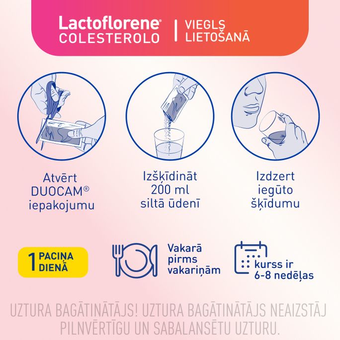 LACTOFLORENE Colesterolo pulveris iekšķīgi lietojama šķīduma pagatavošanai, 20 gab. - 5
