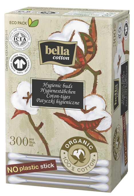 BELLA Cotton vates kociņi, 300 gab. - 1