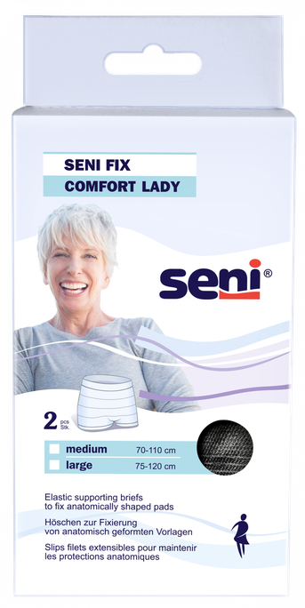 SENI Fix Comfort Lady Large Black biksītes, 2 gab. - 1