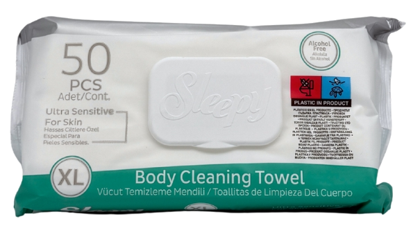 SLEEPY Body Cleaning XL mitrās salvetes, 50 gab. - 1