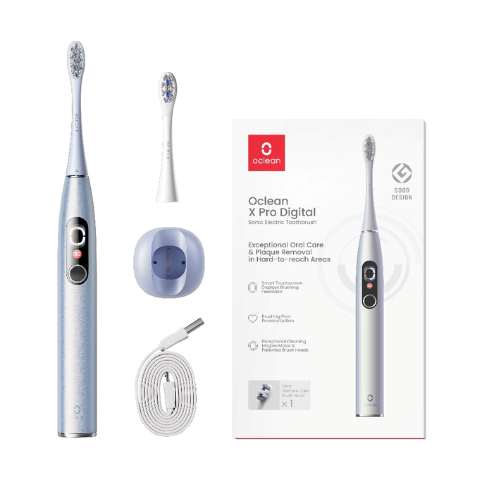 OCLEAN X Pro Digital Silver elektriskā zobu birste, 1 gab. - 2