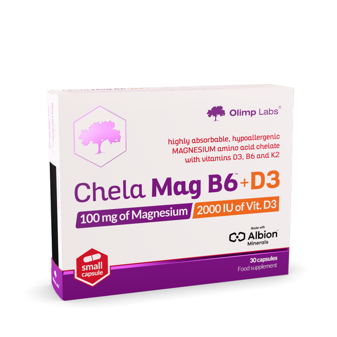 OLIMP LABS Chela Mag B6 +D3 kapsulas, 30 gab. - 2