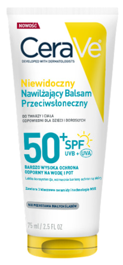 CERAVE Invisible Hydrating Sunscreen SPF 50+ saules aizsargkrēms, 75 ml - 1