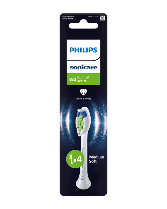 PHILIPS Sonicare Optimal White (balti) elektriskās zobu birstes uzgaļi, 4 gab. - 1