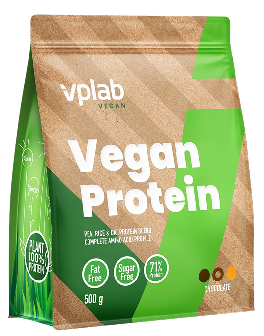 VPLAB Vegan Protein Chocolate pulveris, 500 g - 1