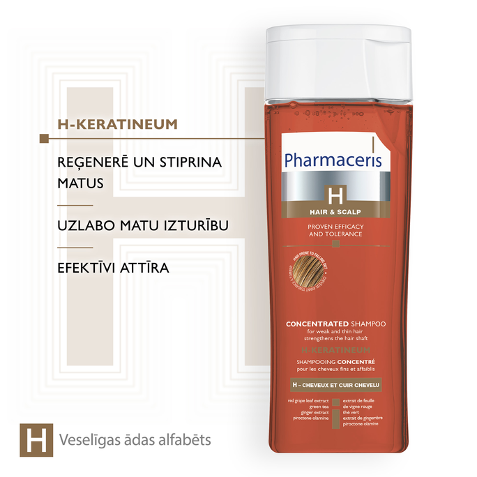 PHARMACERIS H-Keratineum šampūnas, 250 ml - 4
