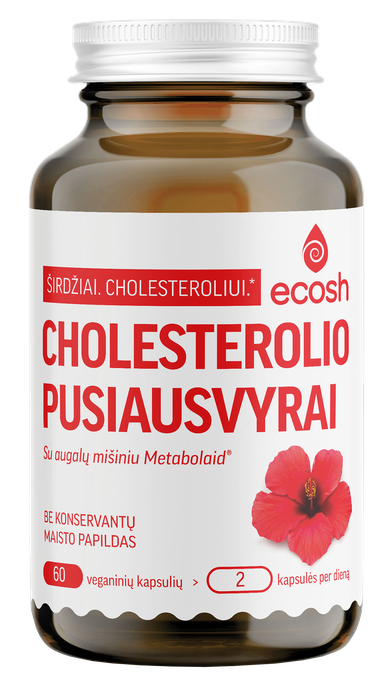 ECOSH Cholesterolio pusiausvyrai su augalų mišiniu kapsulės, 60 vnt. - 1