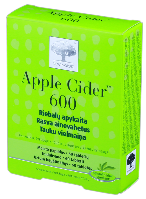NEW NORDIC Apple Cider 600 tabletes, 60 gab. - 1