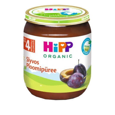 HIPP Ekoloģisks Plūmju (4m+) biezenis, 125 g - 1