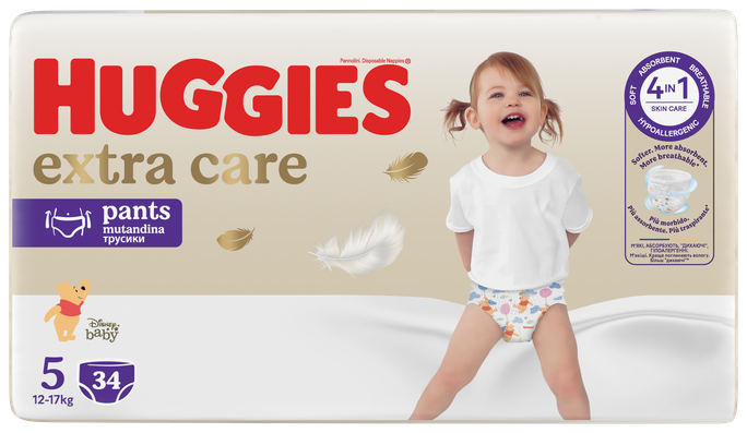 HUGGIES Extra Care Pants S5, 12-17kg biksītes, 34 gab. - 1
