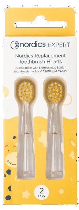 NORDICS Replacement For CA910 (yellow) elektriskās zobu birstes uzgaļi, 2 gab. - 1