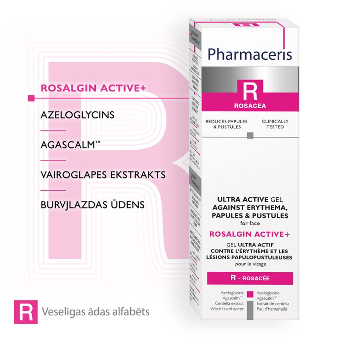 PHARMACERIS R Rosalgin Active+ sejas gels, 30 ml - 3
