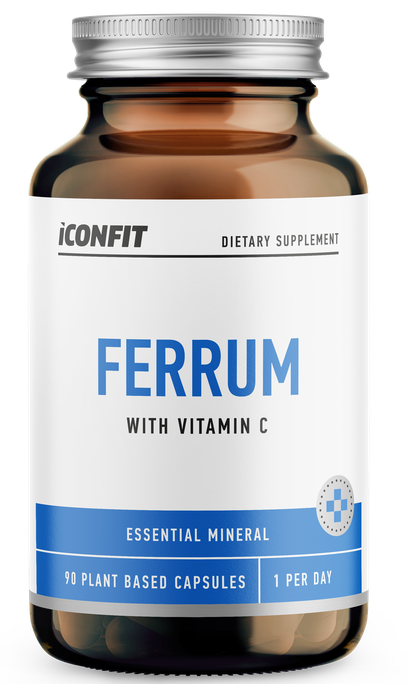 ICONFIT Ferrum Dzelzs 20mg + Vitamīns C kapsulas, 90 gab. - 1