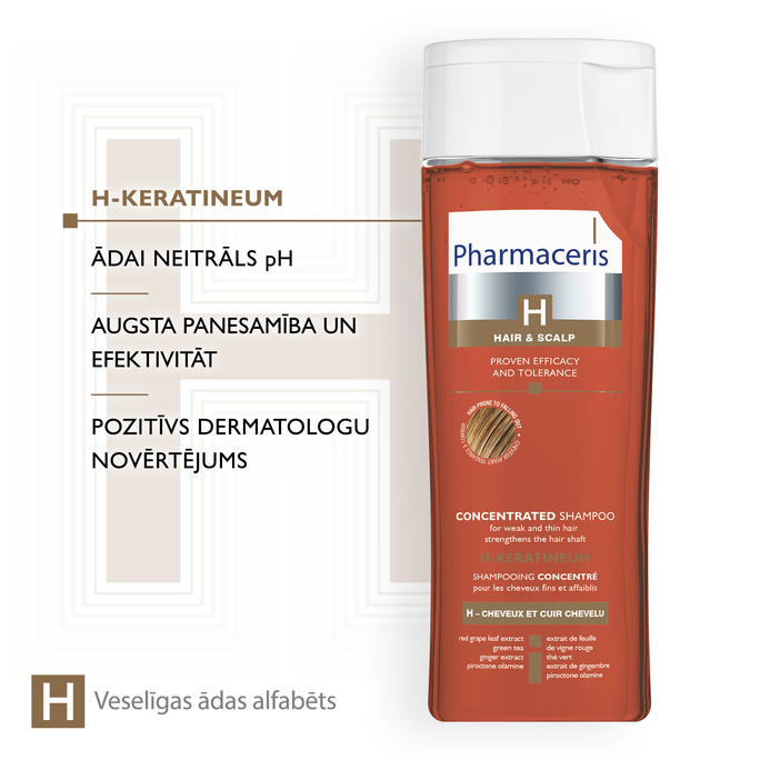 PHARMACERIS H-Keratineum šampūnas, 250 ml - 5