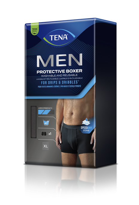 TENA Men Prot Boxer Black XL mazgājami bokseršorti, 1 gab. - 2