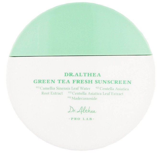 DR. ALTHEA GreenTea Fresh Sunscreen SPF50+ saules aizsarglīdzeklis, 45 ml - 1