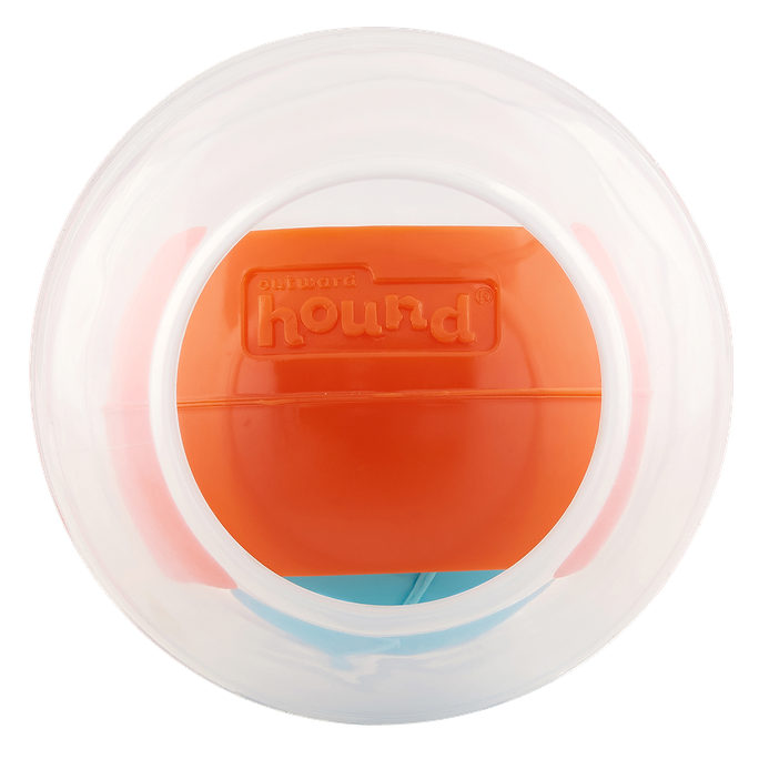 OUTWARD HOUND Puzle Topsy Treat Ball, Oranža rotaļlieta, 1 gab. - 1