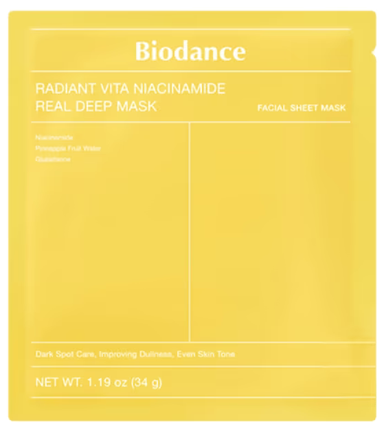 BIODANCE Radiant Vita Niacinamide Real Deep sejas maska, 1 gab. - 1