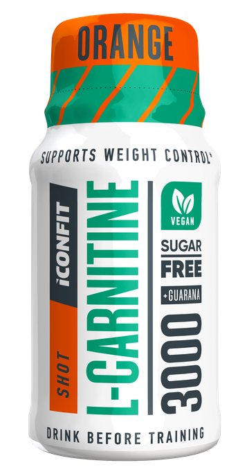 ICONFIT L-Carnitine Shot Orange pudelīte, 60 ml - 1