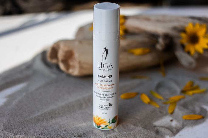 LĪGA ar Kliņģerītes ekstraktu nomierinošs sejas krēms, 50 ml - 4