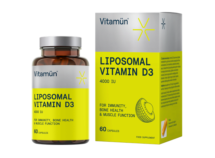 VITAMUN Liposomal Vitamin D3 kapsulas, 60 gab. - 1